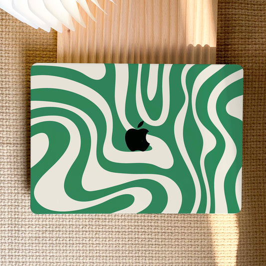 Flowing Color  | Macbook Case - Green