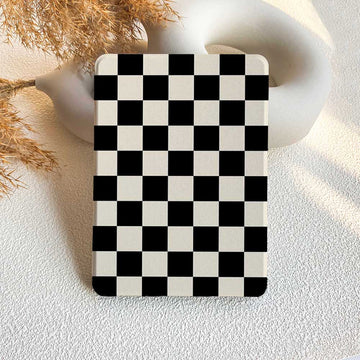 Checkerboard Art | Kindle Case - Black&Beige