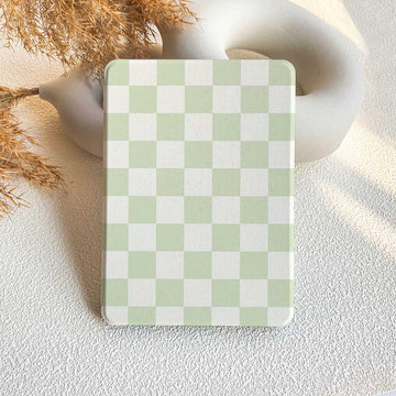 Checkerboard Art | Kindle Case - Light Green