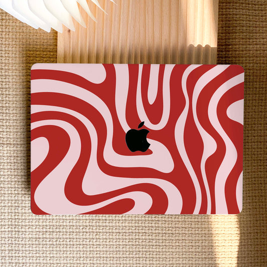 Flowing Color  | Macbook Case - Red