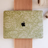 Floral Leather MacBook Case - Green