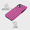 Stripe Pattern | iPhone Case - Barbie Pink