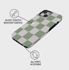 Checkerboard Art | iPhone Case - Green