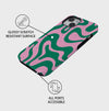 Ripple Fusion | iPhone Case - Green&Pink