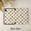 Checkerboard Art | Kindle Case - Green&Khaki