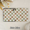 Checkerboard Art | Kindle Case - Green&Khaki