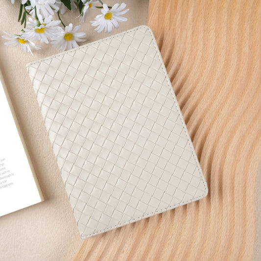 Weave Pattern Leather Kindle Case - Beige