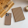 Stripe Pattern iPad Case - Brown