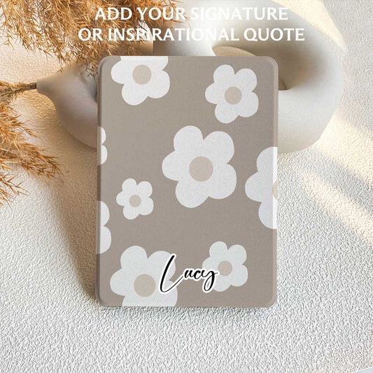 Cute Flora | Kindle Case - Khaki