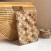 Christmas Checker iPad Case - Brown