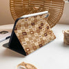 Christmas Checker iPad Case - Brown