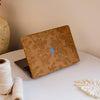 Floral Leather MacBook Case - Brown