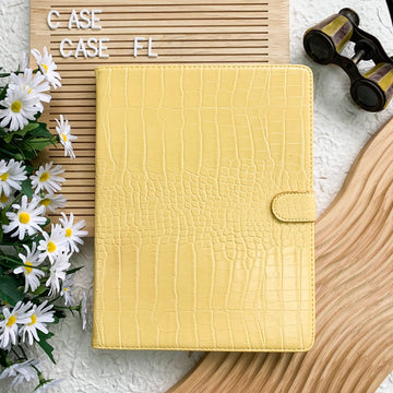 Leather iPad Case - Yellow