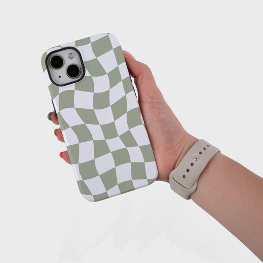 Mint Chessboard | iPhone Case