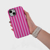 Stripe Pattern | iPhone Case - Barbie Pink