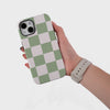 Checkerboard Art | iPhone Case - Green