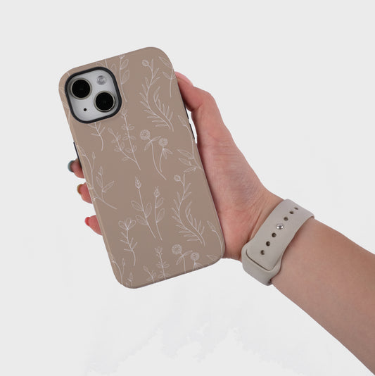 Aesthetics Botanical | iPhone Case - Khaki