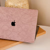 Floral Leather MacBook Case - Violet