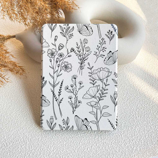 Plant Pencilwork | Kindle Case - White