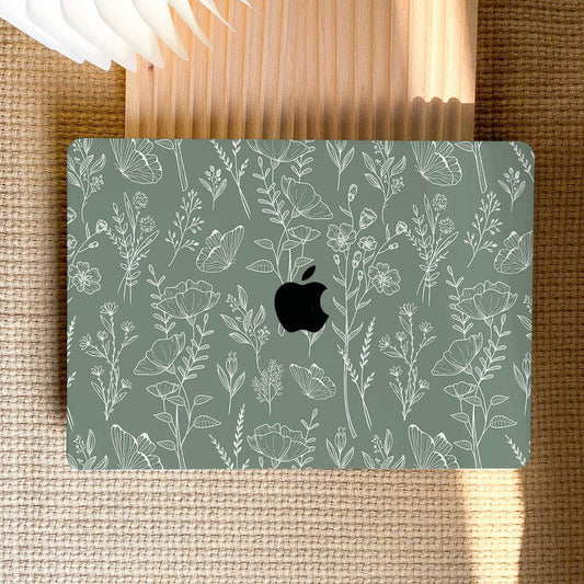 Aesthetics Botanical | Macbook Case - Dark Green