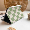 Checkerboard Art iPad Case - Green