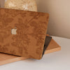 Floral Leather MacBook Case - Brown