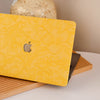 Floral Leather MacBook Case - Yellow