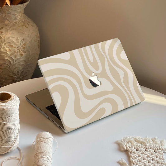 Flowing Color  | Macbook Case - Khaki