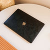 Floral Leather MacBook Case - Black