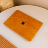 Floral Leather MacBook Case - Pumpkin