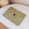 Floral Leather MacBook Case - Green