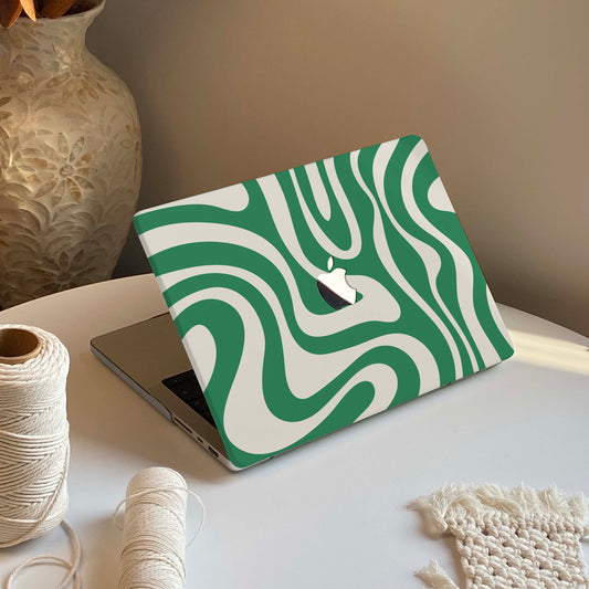 Flowing Color  | Macbook Case - Green