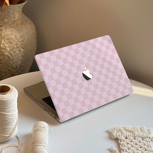 Checkerboard Art | Macbook Case - Pink