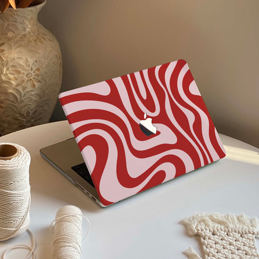 Flowing Color  | Macbook Case - Red