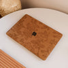 Floral Leather MacBook Case - Brown