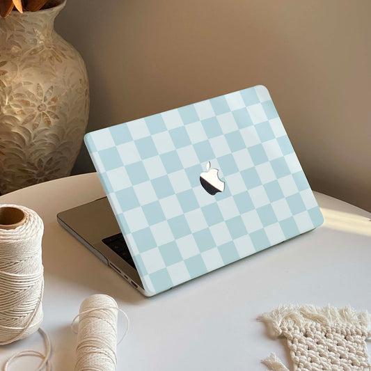 Checkerboard Art | Macbook Case - Tiffany Blue