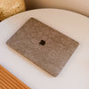 Floral Leather MacBook Case - Grey