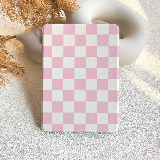 Checkerboard Art | Kindle Case - Light Pink