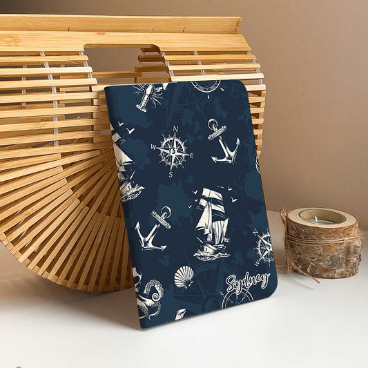 Nautical Voyage iPad Case - Navy