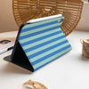 Stripe Pattern iPad Case - Blue