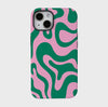 Ripple Fusion | iPhone Case - Green&Pink