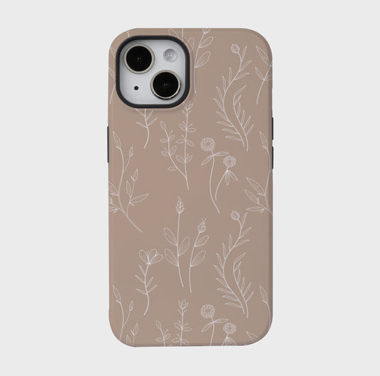 Aesthetics Botanical | iPhone Case - Khaki