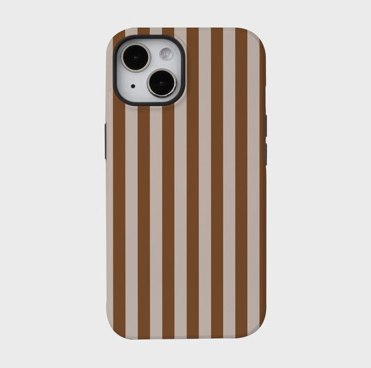 Stripe Pattern | iPhone Case - Brown