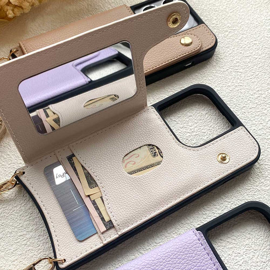 Mirroré | Crossbody Leather Phone Case with Mirror