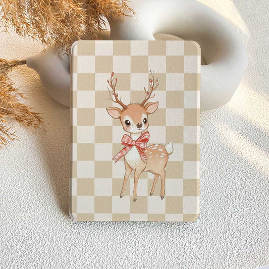 Cheerful Deer | Kindle Case - Khaki