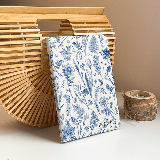 Azure Botanics iPad Case