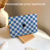 Checkerboard Art | Macbook Case - Blue