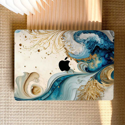 Golden Currents | Macbook Case