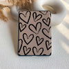 Brown&Black Hearts | Kindle Case