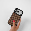 Checkerboard Art Brown Back Panel
